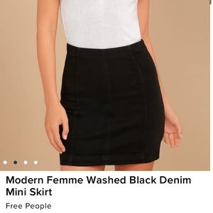 Free People Modern Femme Black Mini Skirt
